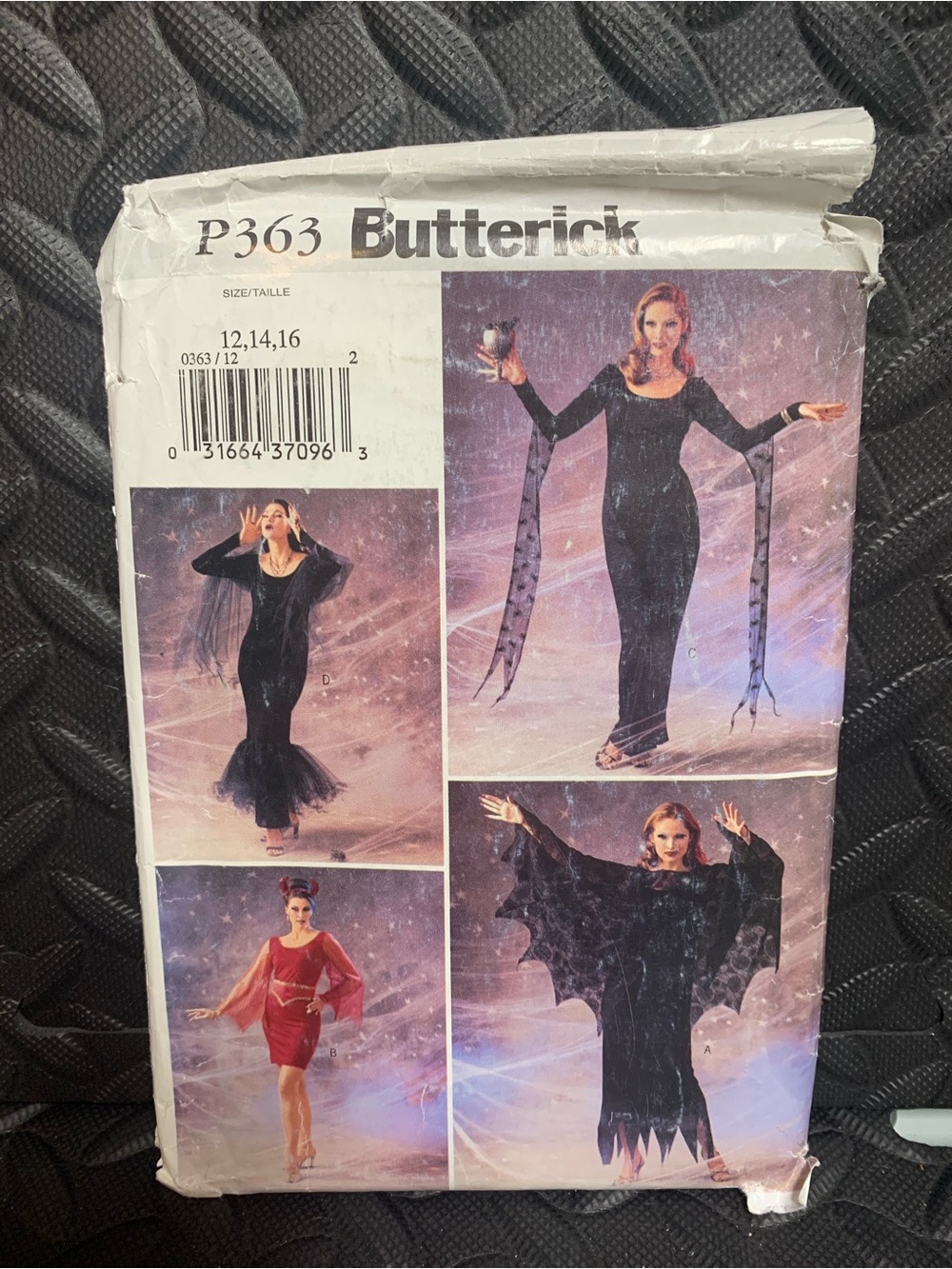 Butterick P363 Witch Costume Pattern. New; hasn’t been cut into.